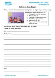 Worksheets for kids - Letter-to-Carol-Singers